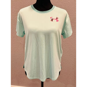 Under Armour HeatGear Loose Fit Mint Green Unisex T-Shirt YXL